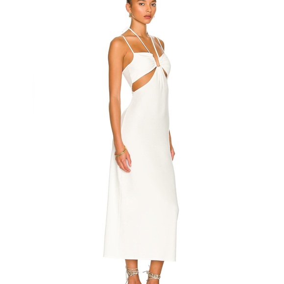 L*SPACE | Naomi Cut-Out Midi Dress | Cream | Sz XS - Picture 2 of 9